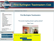 Tablet Screenshot of firstburlingtontoastmasters.org